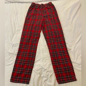 John Galt Brandy Melville Tartan Plaid High-Waisted Pants